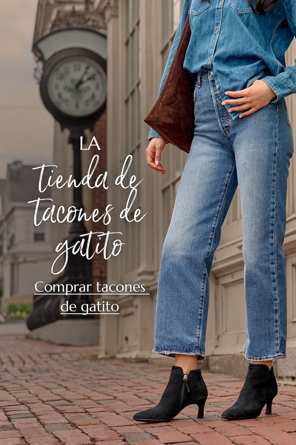 La tienda de tacones de gatito. Comprar tacones de gatito. Estilo destacado: bot&iacute;n con tac&oacute;n Sasha en gamuza negra.
